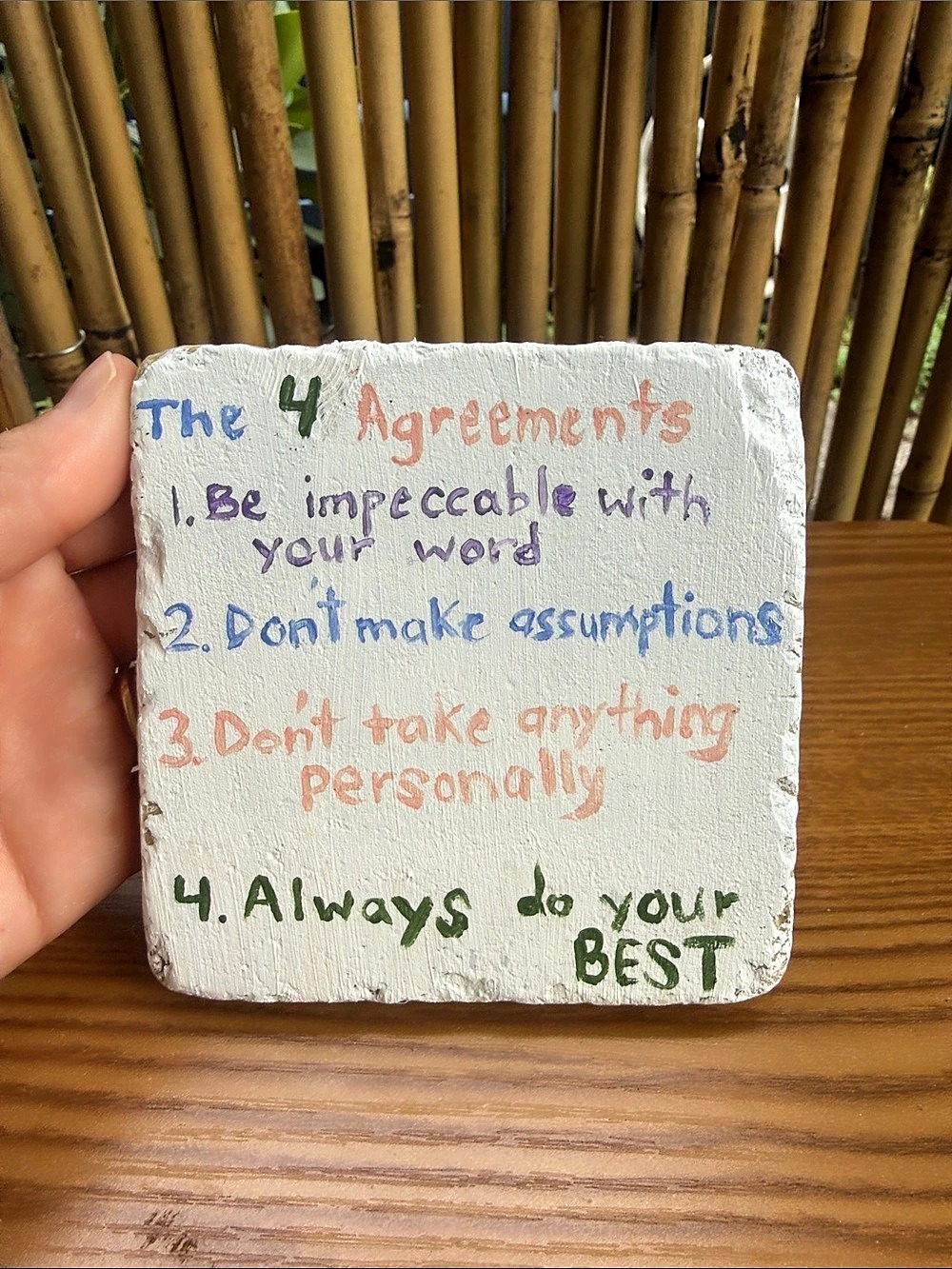 ✨ One-of-a-Kind Hand-Painted Thrifted Coaster ✨